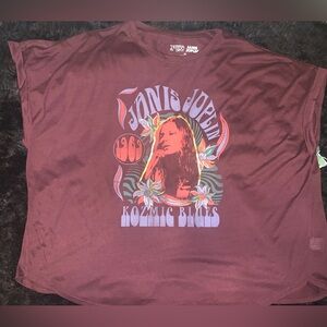 Terra & Sky Women's Plus Janis Joplin Graphic Tee,